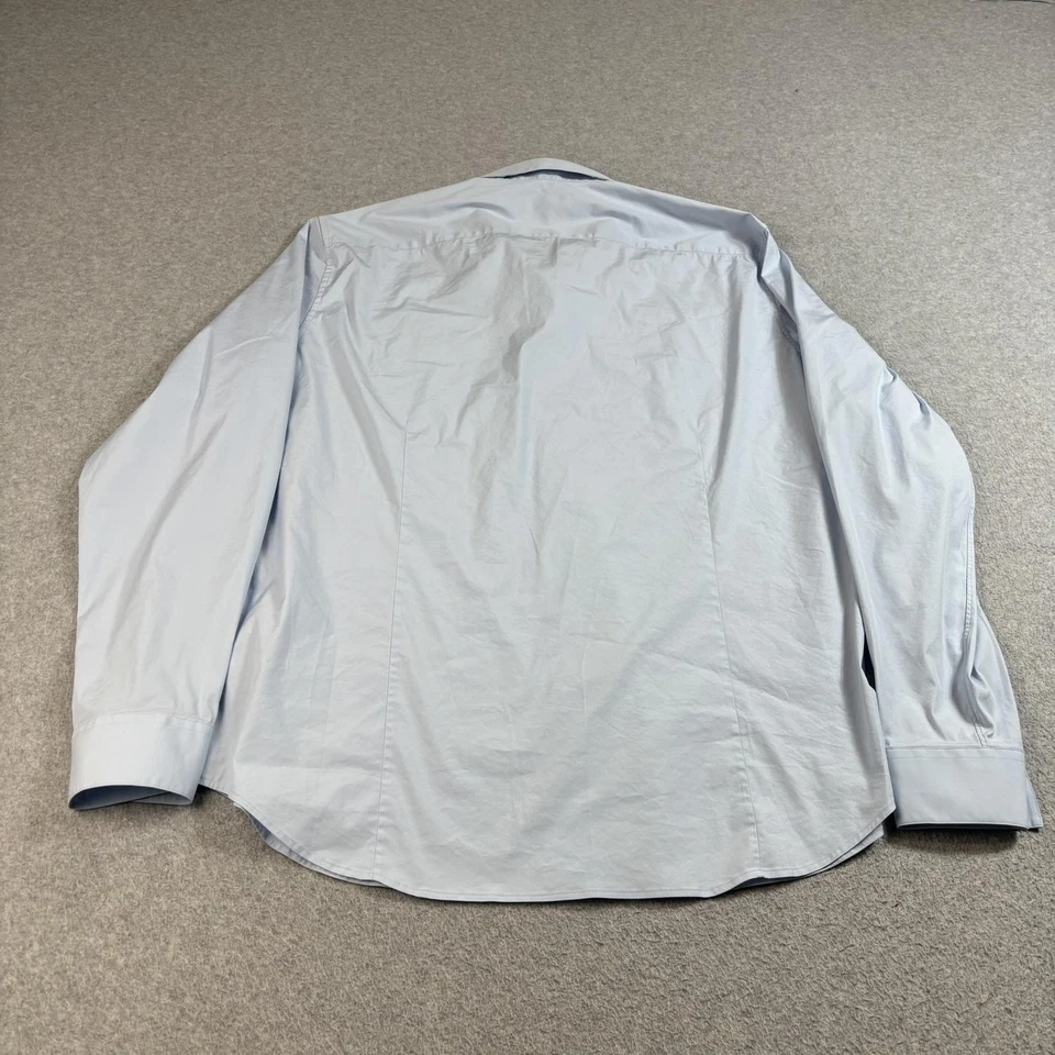 Женская футболка Theory 2XL светло-голубая эластичная на пуговицах спереди Heritage Office Academia - Изображение 2 из 4