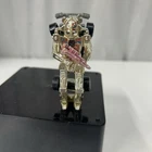 Vintage 1986 Hot Wheels Zombot Racer Car Gold Pink Gun Die Cast Mattel
