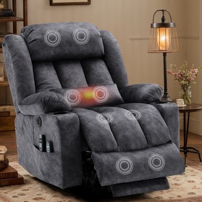 180° Lay Flat Power Lift Chair Massage Sleeping Recliner W/ Heat