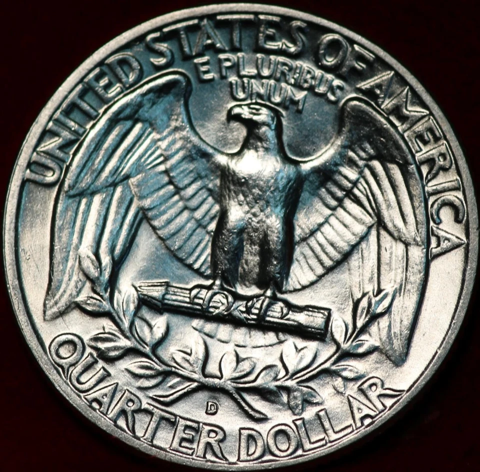 Uncirculated 1962-D Denver Mint Silver Washington Quarter - Image 2 of 2