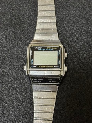 CASIO TELEMEMO 100 DBX-110 Digital Watch Stainless Steel Waterproof Databank