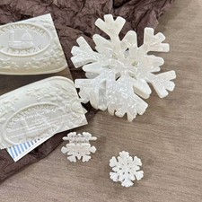 NEW Christmas Xmas Snowflake Acrylic Hair Claw Winter I Z10