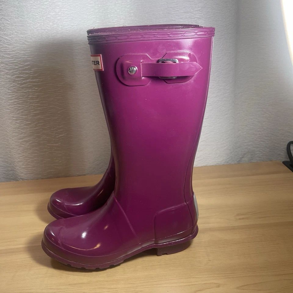 Hunter Violet Rain Boots Girls Sz 4 Worn Once - Image 2 of 4