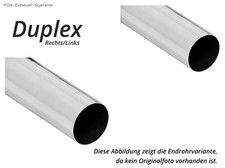  Edelstahl Duplex Racinganlage ab Kat Peugeot 206 RC je 76mm rund scharf