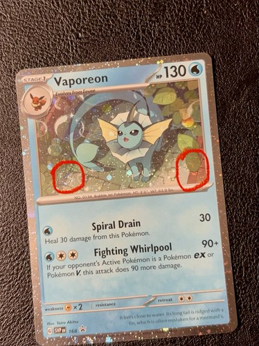 Double SWIRL🌀Pokémon Prismatic Vaporeon 168 Black Star Promo NM Cosmo Holo Card