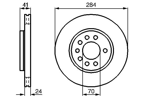 Bosch Bremsscheibe Vorne F�R Opel Saab-image