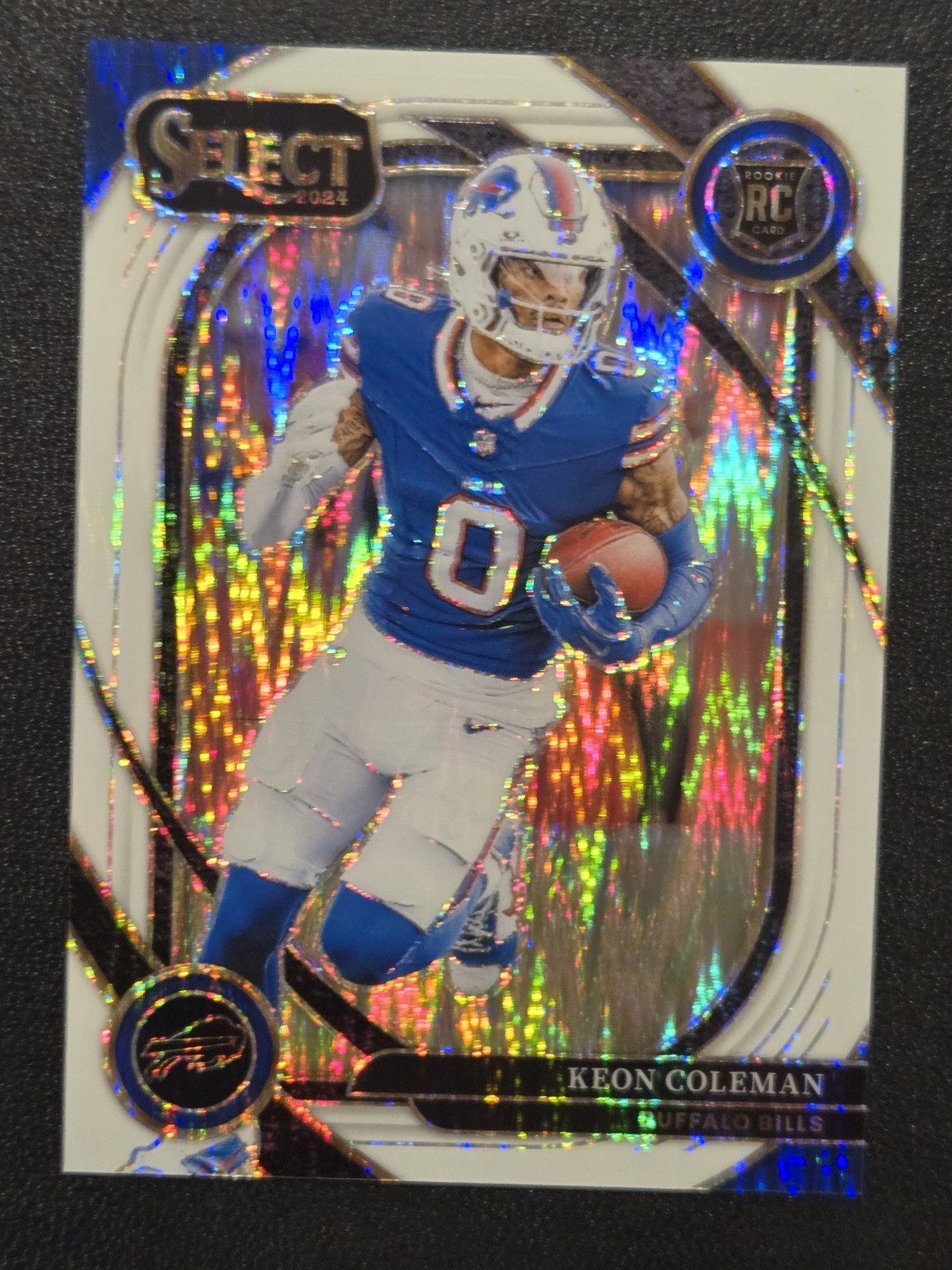 2024 Panini Select - Club Level Keon Coleman #280 White Shock Prizm /199 (RC)