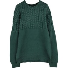 Used 2000'S J.Crew cable knit cotton sweater men's size M equivalent