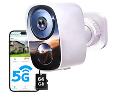 Cámara WiFi 2K 2025 con tarjeta 64GB, detección AI y alarma con spotlight. Nuevo