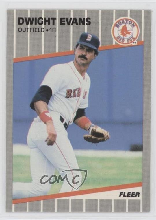 1989 Fleer Glossy Dwight Evans #87 8d2