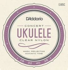 D'Addario EJ65C Pro-Arté Custom Extruded Ukulele Strings Concert
