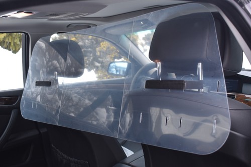 Taxi Uber Lyft Isolation Car Partition Shield Protective Transparent - Picture 8 of 8