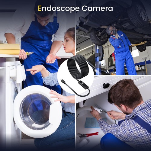 HD Endoscope Camera – 1920P Waterproof Snake Scope, 8 LED, 5M Probe - Picture 3 of 7
