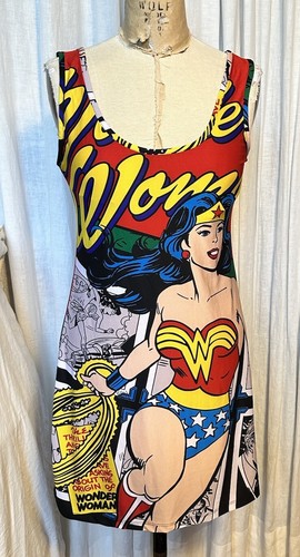 Vestido sin mangas/ropas de dormir WW Wonder Woman Jersey talla M usado