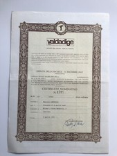 certificato azionario VALDADIGE - VERONA