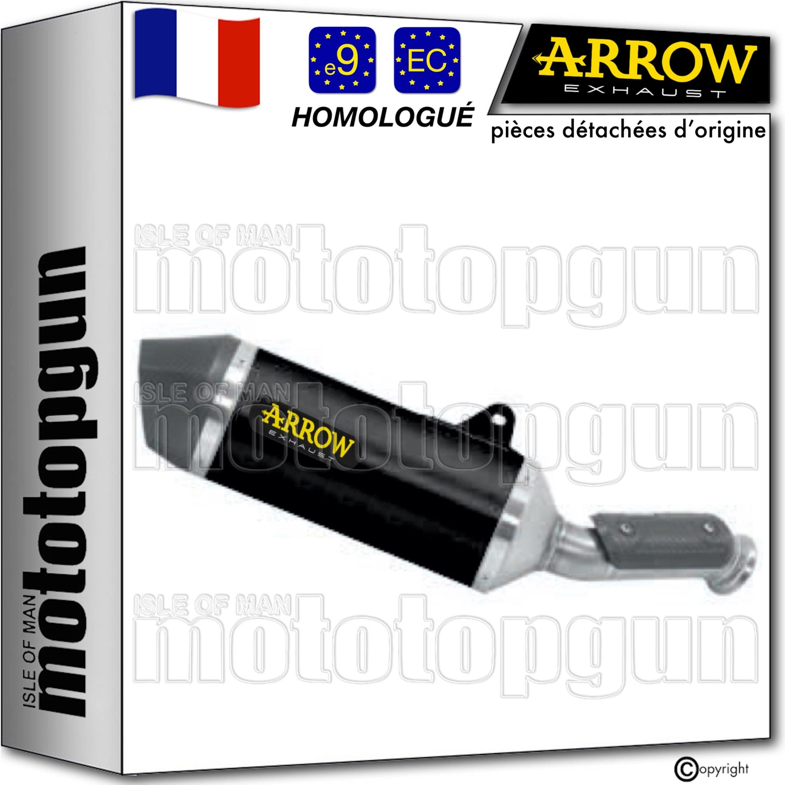 Pot Arrow homologué résistant à la chaleur pour valises de CF Moto 800 MT Touring 2022