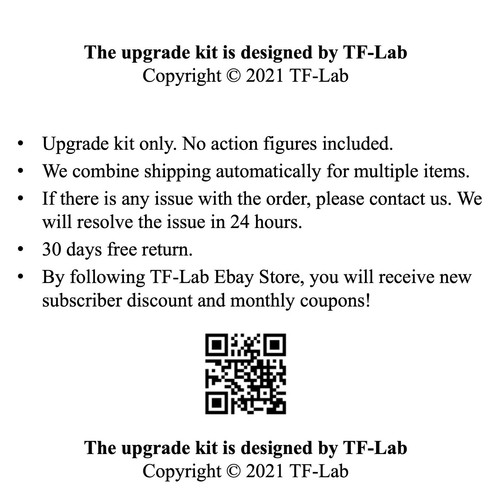 Leg Cover Filler Upgrade Kit for Transformers WFC-K28 Kingdom Legacy Galvatron - Picture 2 of 10