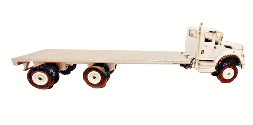 Greenlight / DCP White International Cutom Built 27 Ft Flatbed - Hay - Salvage - Picture 4 of 14