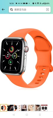 Sport Band Compatible with Apple Watch Bands 40mm 38mm 41mm ,Soft Silicone...