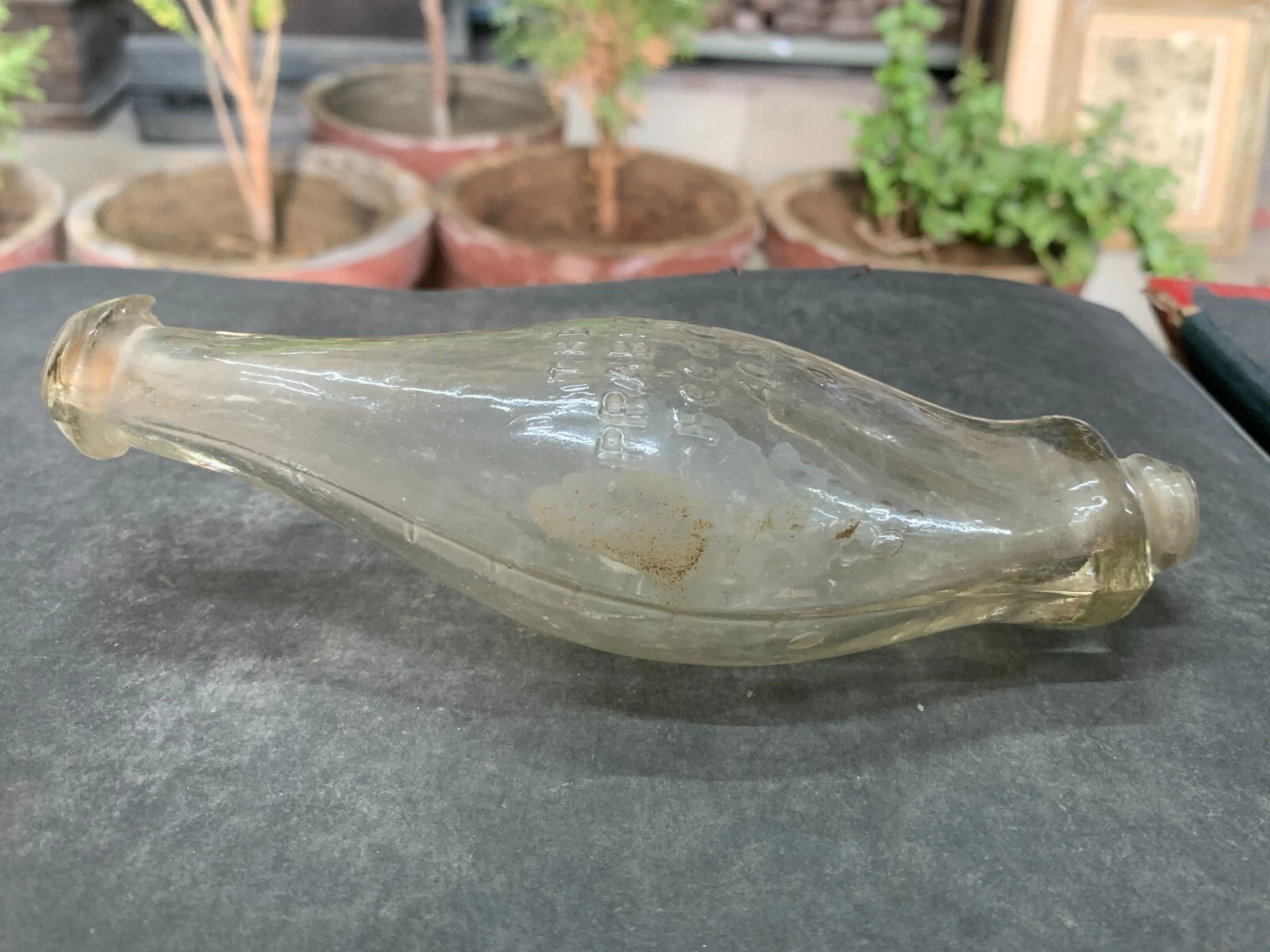 Vintage 1900s Prabhat Glass Baby Feeder Bottle Collectible Retro Nursery