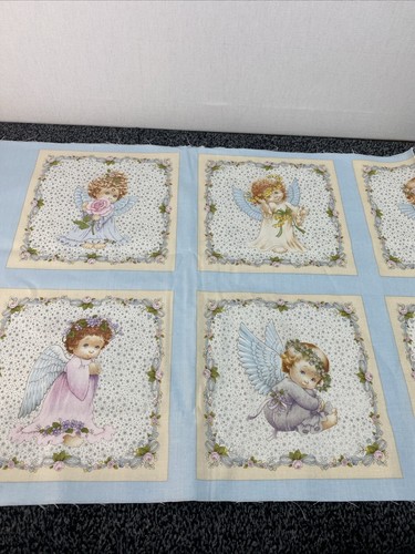 AMI Morehead For Elizabeth Studios Angel Fabric Panels Cotton 2 pcs M4107 16x44 - Picture 4 of 7