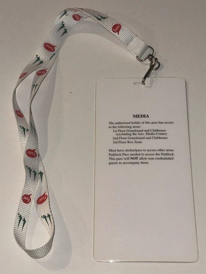 2009 Kentucky Derby TV Media Pass Insignia Churchill Downs Ticket Stub Lanyard Foto 3 de 3