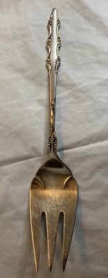 International EMPRESS Deep Silver Plate Inlaid 1969 Flatware COLD MEAT FORK SERV