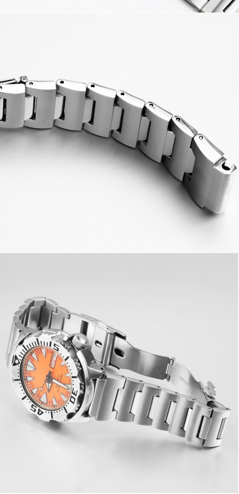 REPLACEMENT SEIKO WATCH BAND SKX781 SKX779 SIZE 20MM FREE TWO FATT