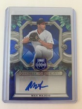 Max Rajcic Auto 2023 Panini Elite Extra Edition Hidden Gems Blue Foil Ice