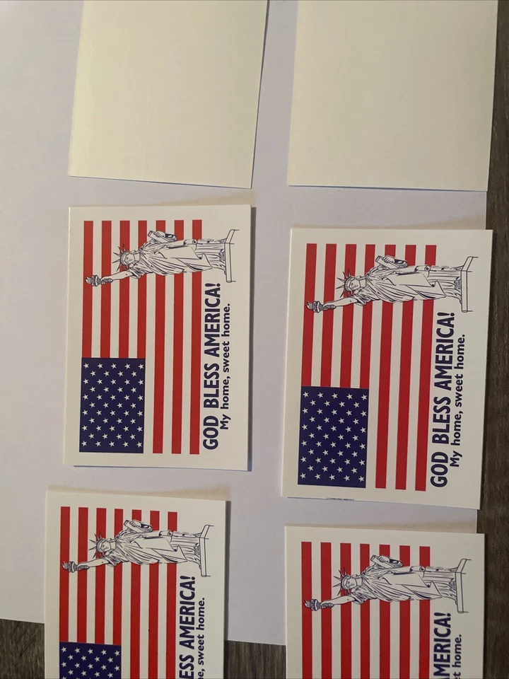 6 X 2001 Topps Enduring Freedom Sticker #1 God Bless America Flag Lot - Image 3 of 4