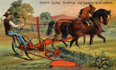 Vintage McCormick Mower Farm Equipment Ad - Trade Card Image - 4 x 6 Photo Print