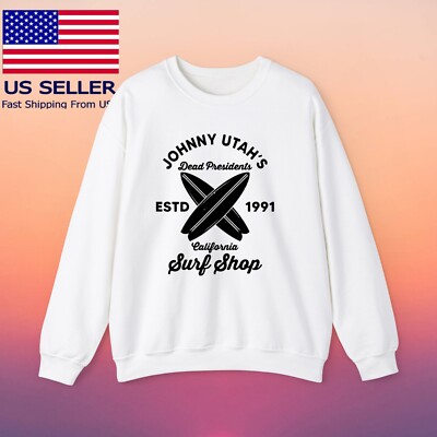 Johnny Utah Surf Shop Point Break Men's White Size S-3XL