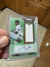SIXTO SANCHEZ 2021 Topps Triple Threads Rookie Patch Auto Emerald /50 Marlins RC