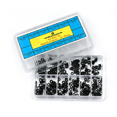 12 Popular Sizes Waterproof Rubber Assorted O-Ring Gasket For Watch Crown B