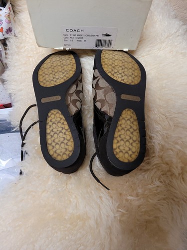 Coach Kodie Signature Sneaker A1390 Canvas/Lack khaki/braun Damen 9 - Bild 11 von 14