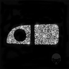 For Dodge Charger 11-14 2PCS ABS Diamond White Inner Glove Box Handle Cover Trim