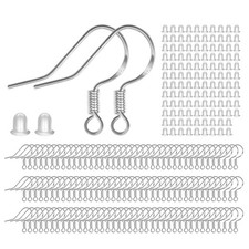 925 Sterling Silver Earring Hooks 120 PCS/60 Pairs Hypoallergenic Ear Wires F...