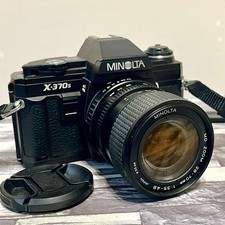 MINOLTA X-370s SLR 35mm Film Camera Black w/ MD ZOOM 28-70mm F3.5-4.8 Lens