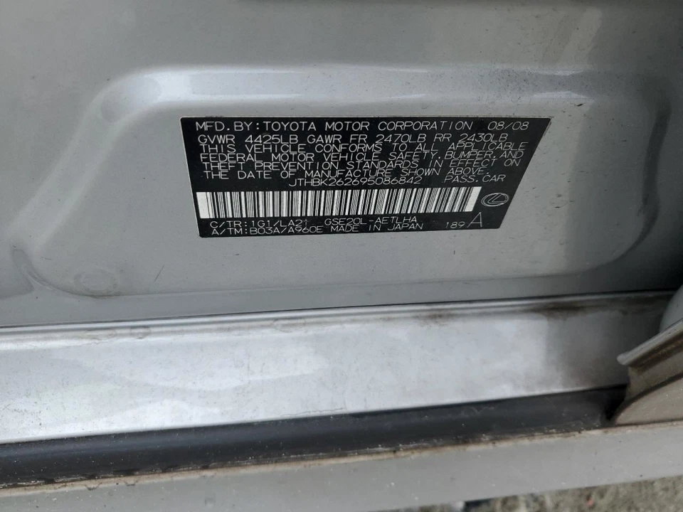 Passenger Air Bag Convertible Passenger Dash Fits 06-15 LEXUS IS250 4798944 Foto 2 de 4