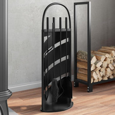 Set Di Attrezzi per Camino 5 Pezzi 23X15X66 Cm in Acciaio,Casa E Giardino,Access