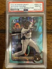 2022 Bowman Draft Chrome Jackson Chourio Aqua Lava Refractor Rc /199 PSA 10