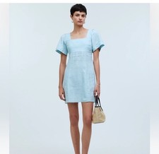 Madewell Linen Mini Dress Sz 6 Pre Owned