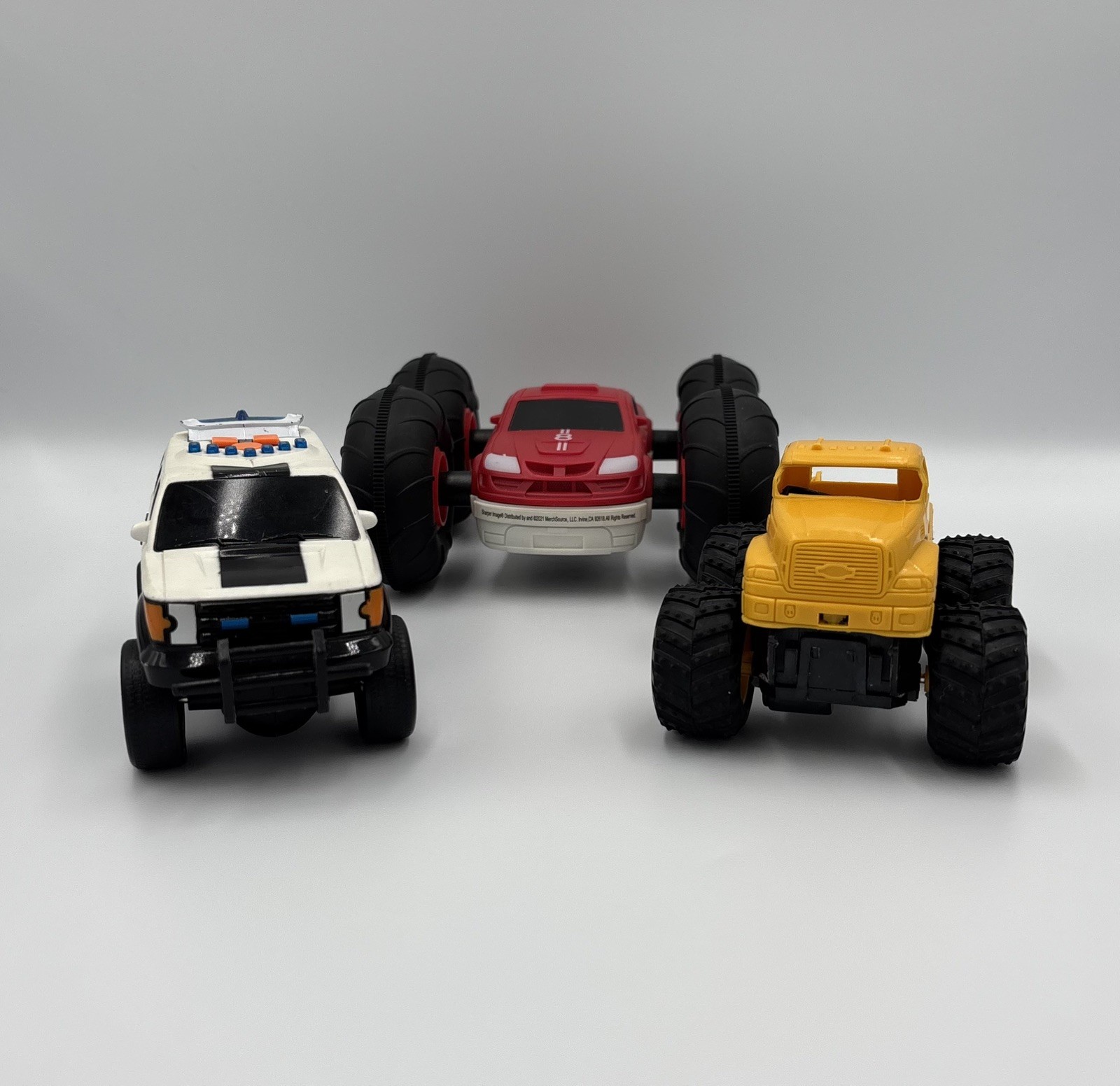 Toy Lot- Police Rc Merchsource Red Rc Car Yellow Pickup Truc