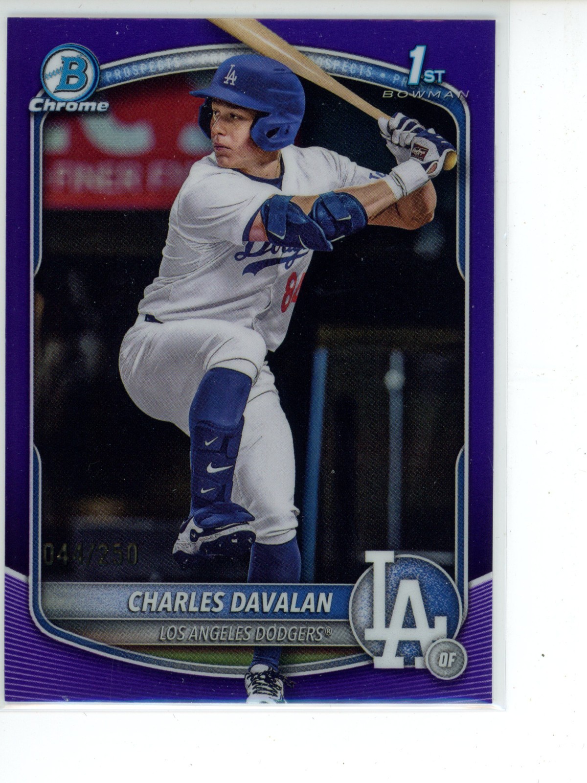 2025 Bowman Draft Chrome Charles Davalan 1st Bowman Purple Refractor /250