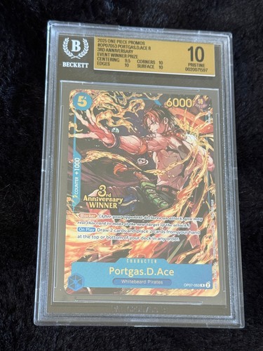 Portgas.D.Ace (3rd Anniversary Winner) graded BGS 10 for sale on eBay