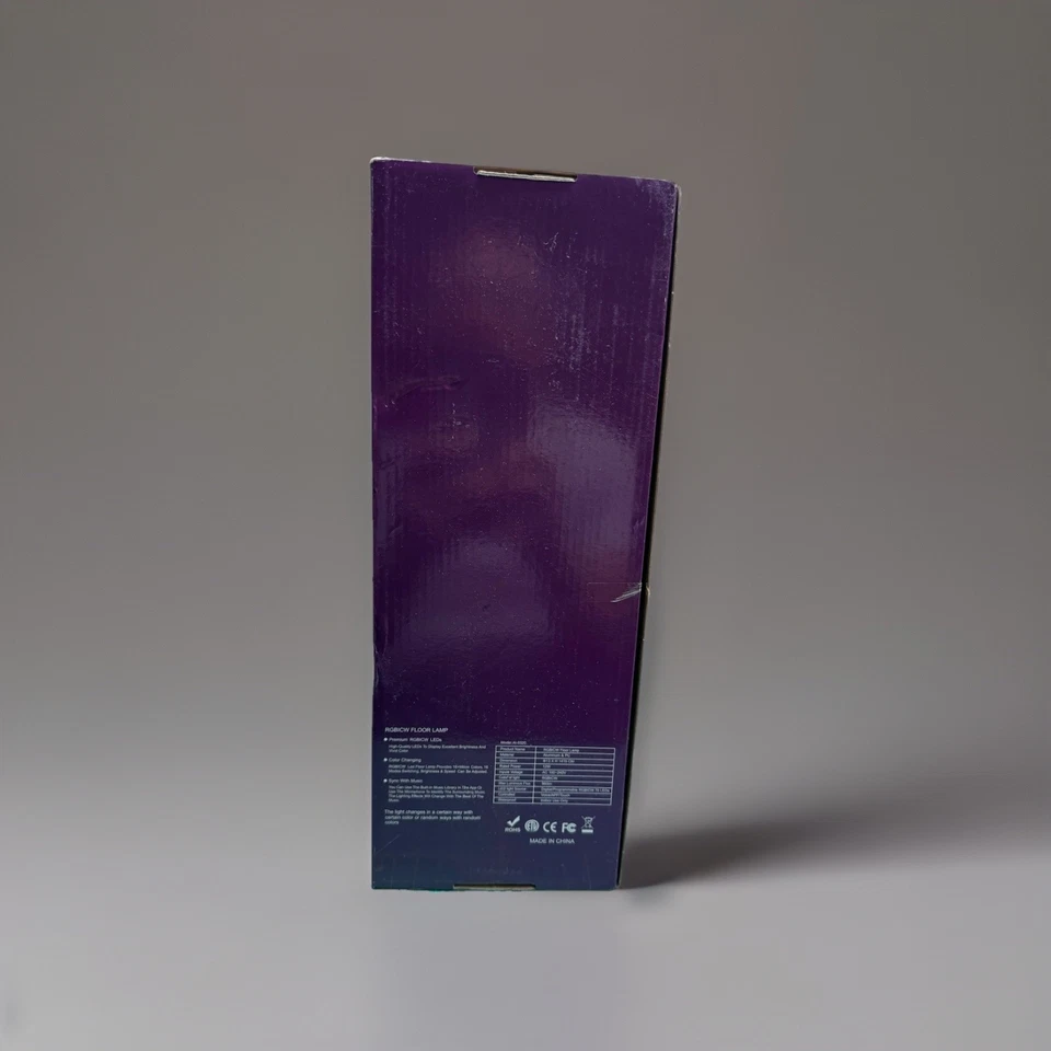 Lámpara de pie inteligente RGB Miortior RGBICW - App + control remoto, 16M colores, sincronización de música Foto 3 de 4