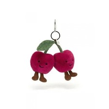 Amuseables Cherries Bag Charm Key Chain Plush Cute Gift New with Tags