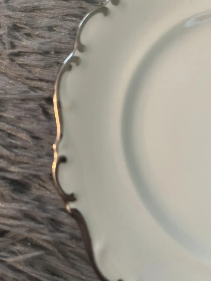 Schumann Arzberg Platinum Elegance Germany Porcelain Bread Plates Set of 8 - Image 2 of 4