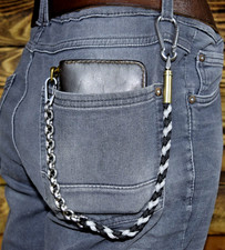 Wallet Chain Paracord Edelstahl Lanyard Schlüssel Hosen Geldbeutel Kette !!!