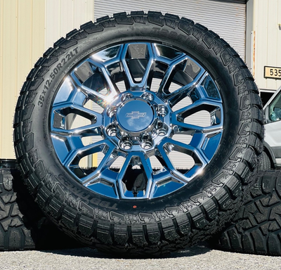 Blue EyesVIPカー3台 タイヤ&ホイール2セット10セル訳有り 2026 Chevy Silverado 2500 3500 HD 22